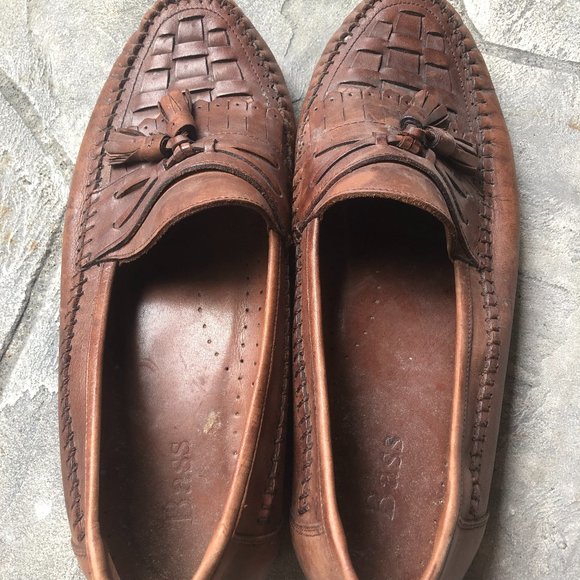 Men\'s Bass Brown Leather Tassel Loafers 10.5M main image 7